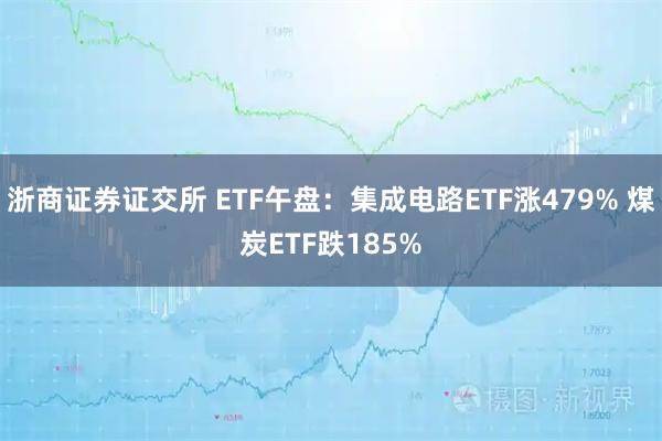 浙商证券证交所 ETF午盘：集成电路ETF涨479% 煤炭ETF跌185%