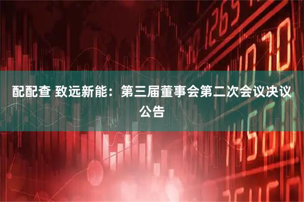 配配查 致远新能：第三届董事会第二次会议决议公告