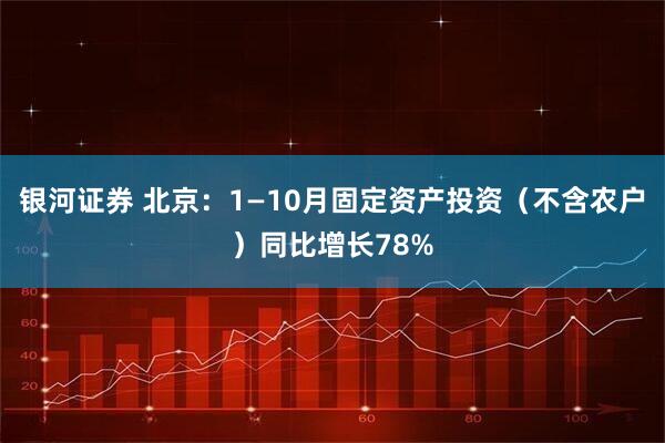 银河证券 北京：1—10月固定资产投资（不含农户）同比增长78%